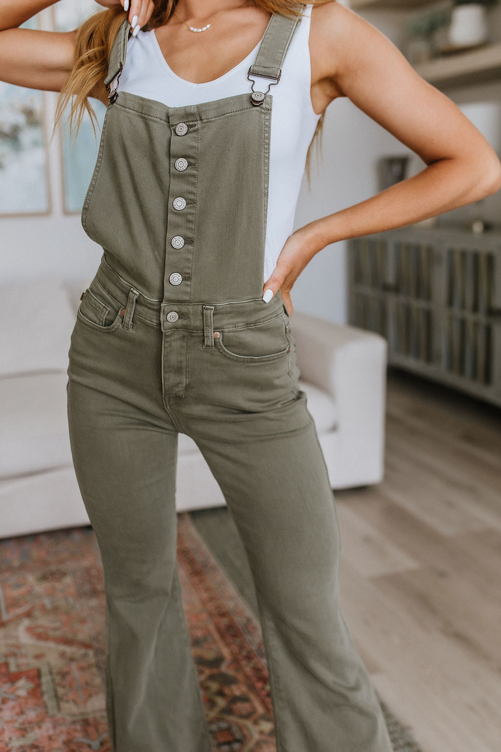 OliviaControlTopReleaseHemOverallsinOlive14